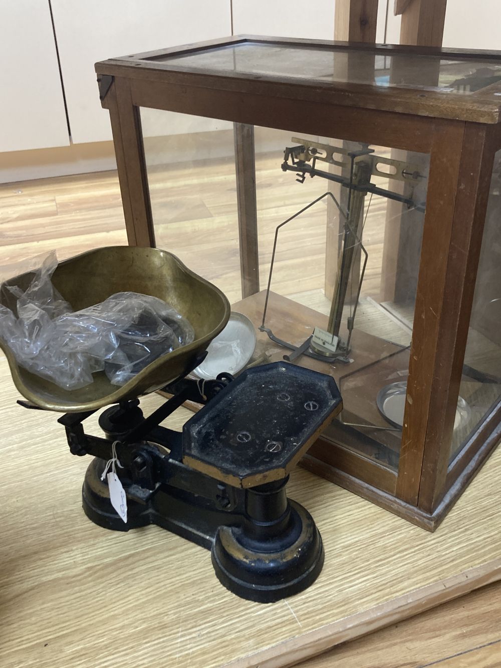 Victorian cast iron scales and scientific brass scales